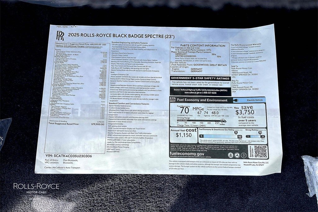 New 2025 Rolls-Royce Spectre Black Badge image 13
