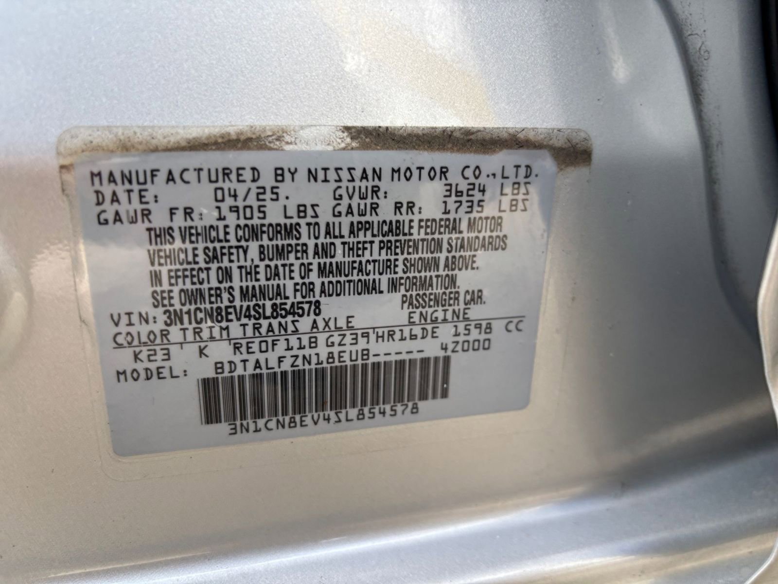 Used 2025 Nissan Versa SV FWD image 23