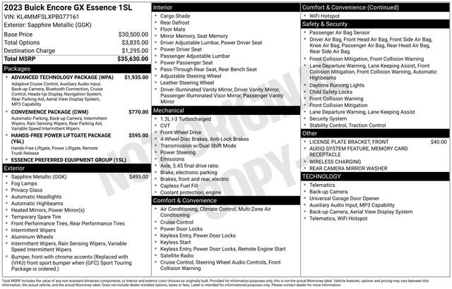 Certified 2023 Buick Encore GX Essence w/ Advanced Technology Package FWD image 28