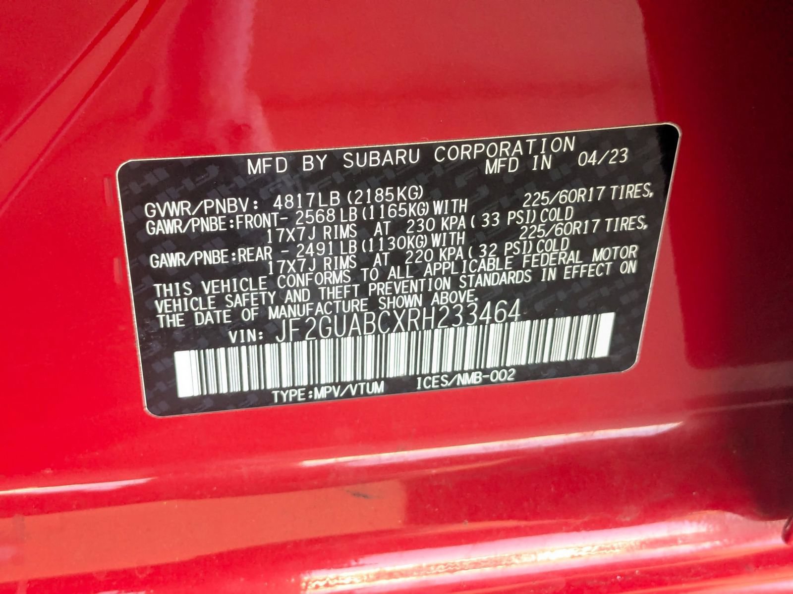 Certified 2024 Subaru Crosstrek 2.0i AWD/4WD image 27