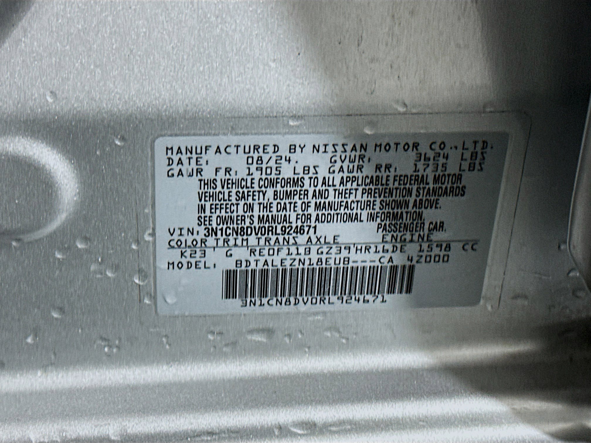 Used 2024 Nissan Versa S image 12