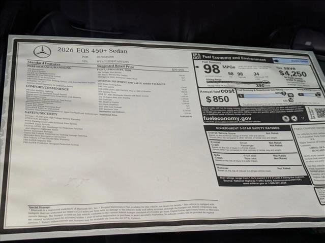 New 2026 Mercedes-Benz EQS 450+ Sedan image 19
