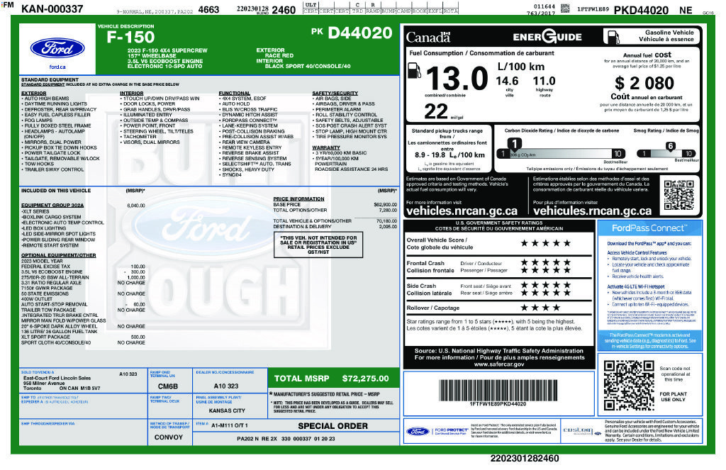 Used 2023 Ford F150 XLT w/ Equipment Group 302A High AWD/4WD image 44
