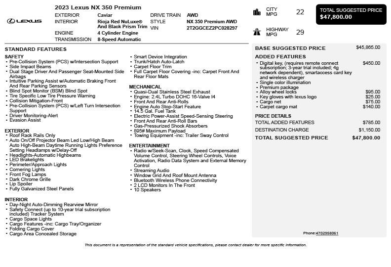 Used 2023 Lexus NX 350 AWD image 3