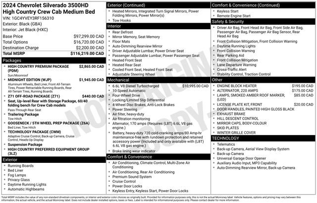 Used 2024 Chevrolet Silverado 3500 High Country w/ High Country Premium Package AWD/4WD image 23