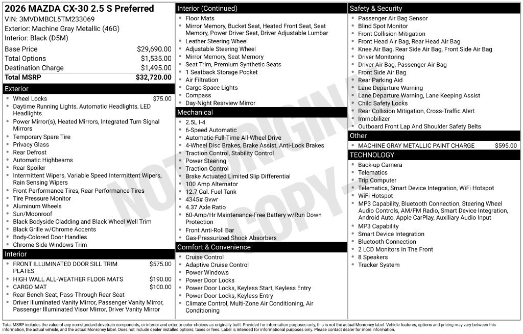 New 2026 MAZDA CX-30 AWD 2.5 S image 3