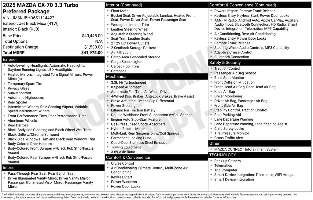 Used 2025 MAZDA CX-70 3.3 Turbo w/ Preferred Package image 44