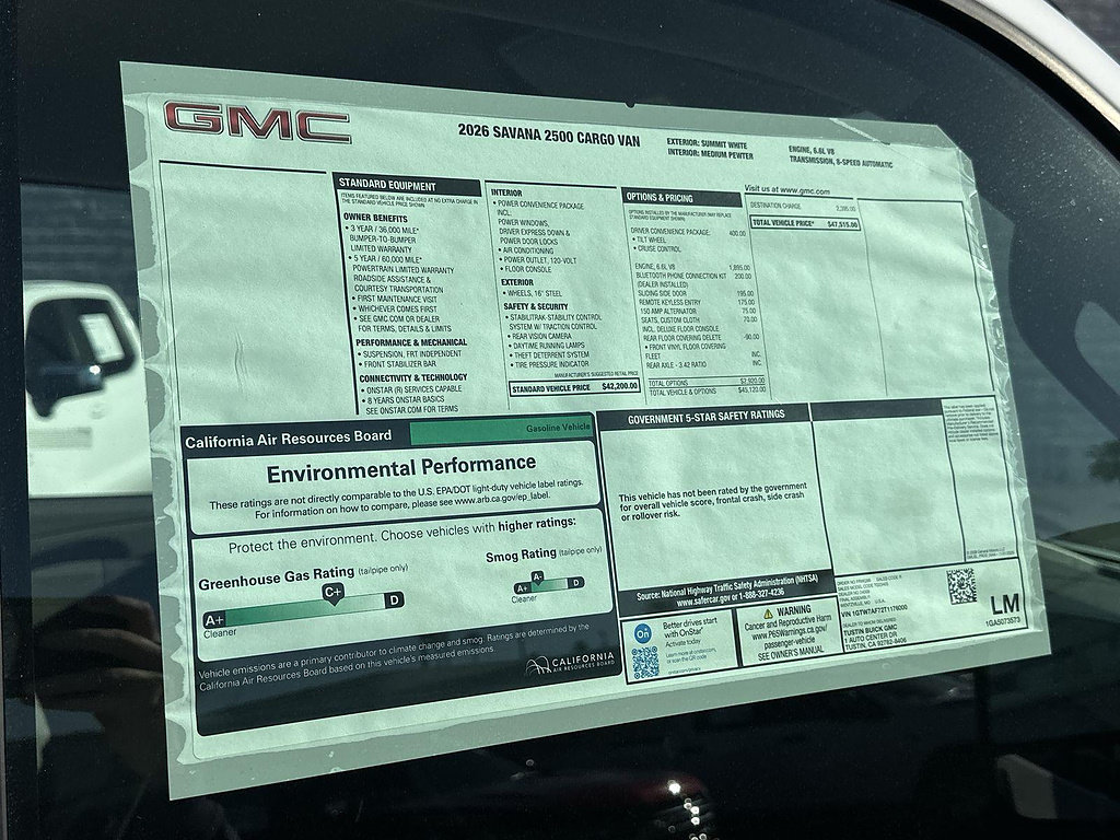 New 2026 GMC Savana 2500 w/ Driver Convenience Package RWD image 25