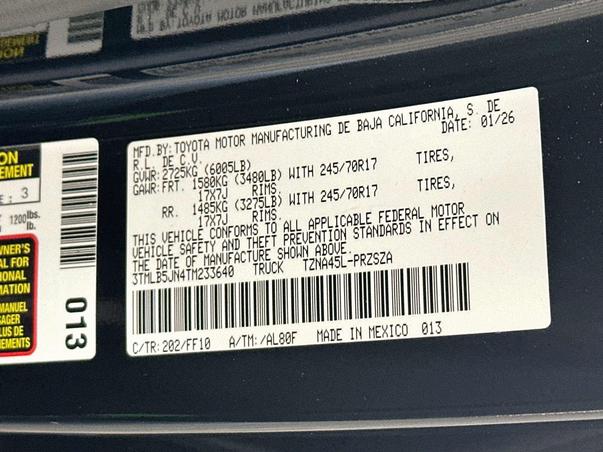 Used 2026 Toyota Tacoma SR5 AWD/4WD image 12