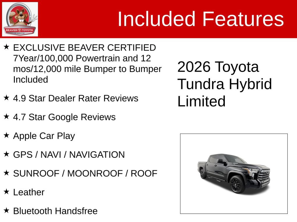 Used 2026 Toyota Tundra Limited w/ Limited PVM Package AWD/4WD image 4