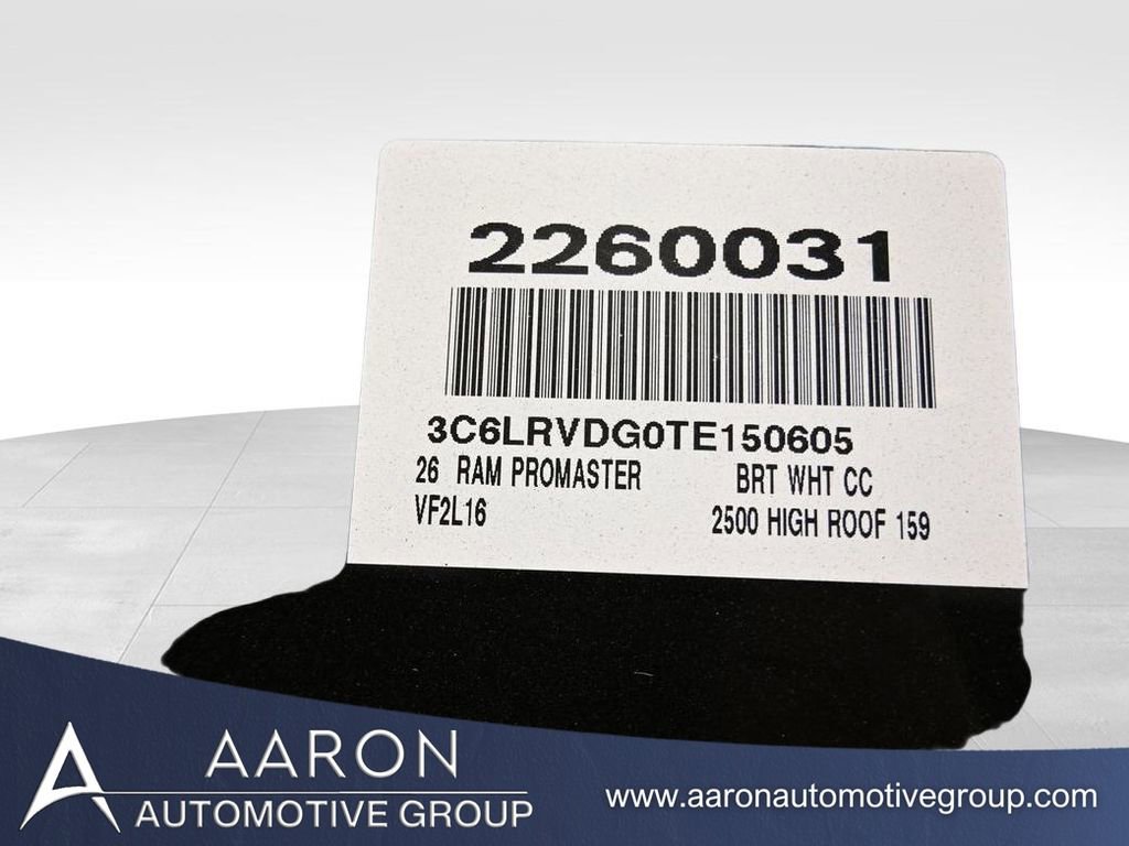 New 2026 RAM ProMaster 2500 w/ Safety Group