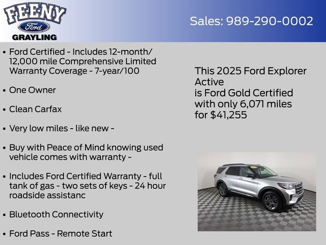 Certified 2025 Ford Explorer Active w/ Active Comfort Package image 5