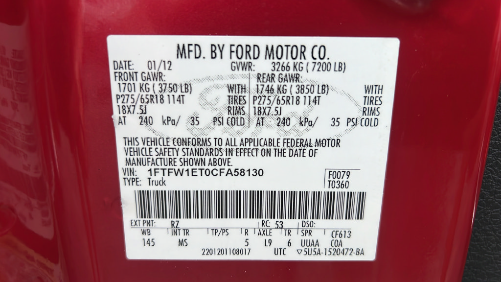 Used 2012 Ford F150 XLT w/ XLT Chrome Pkg AWD/4WD image 33