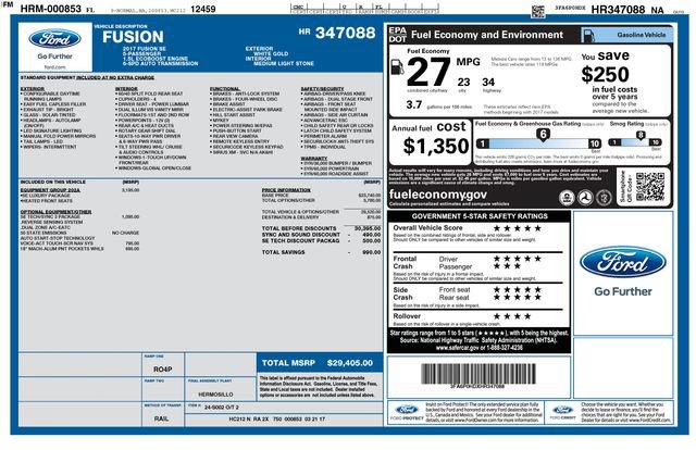 Used 2017 Ford Fusion SE w/ Fusion SE Technology Package FWD image 32
