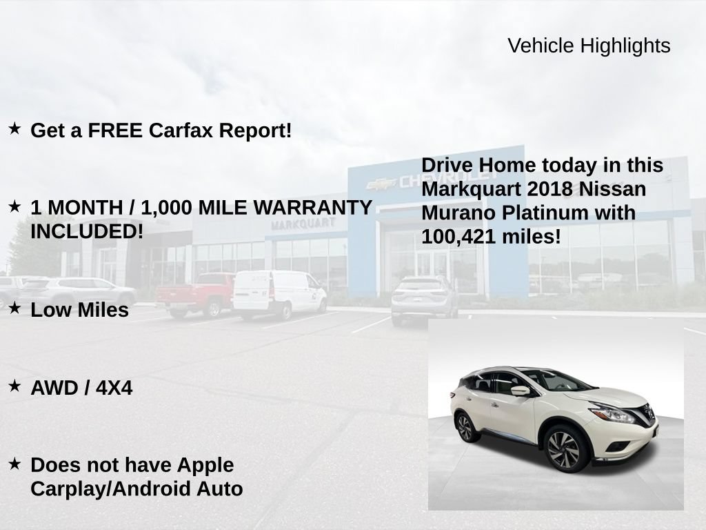 Used 2018 Nissan Murano Platinum AWD/4WD image 9