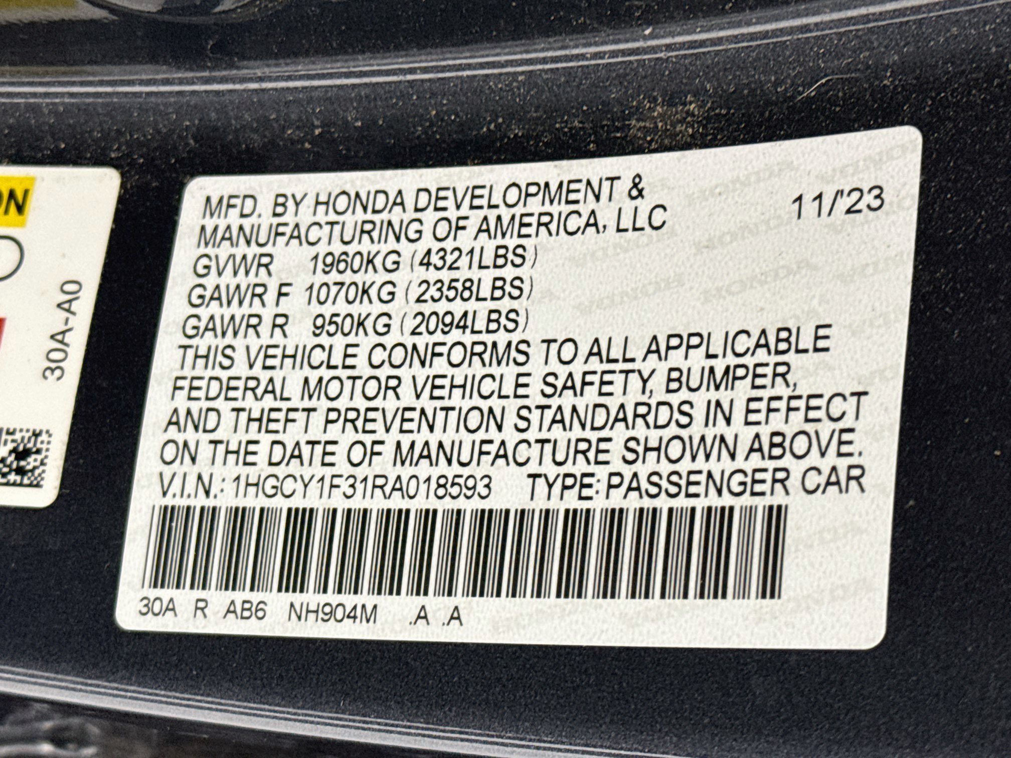Certified 2024 Honda Accord EX image 31