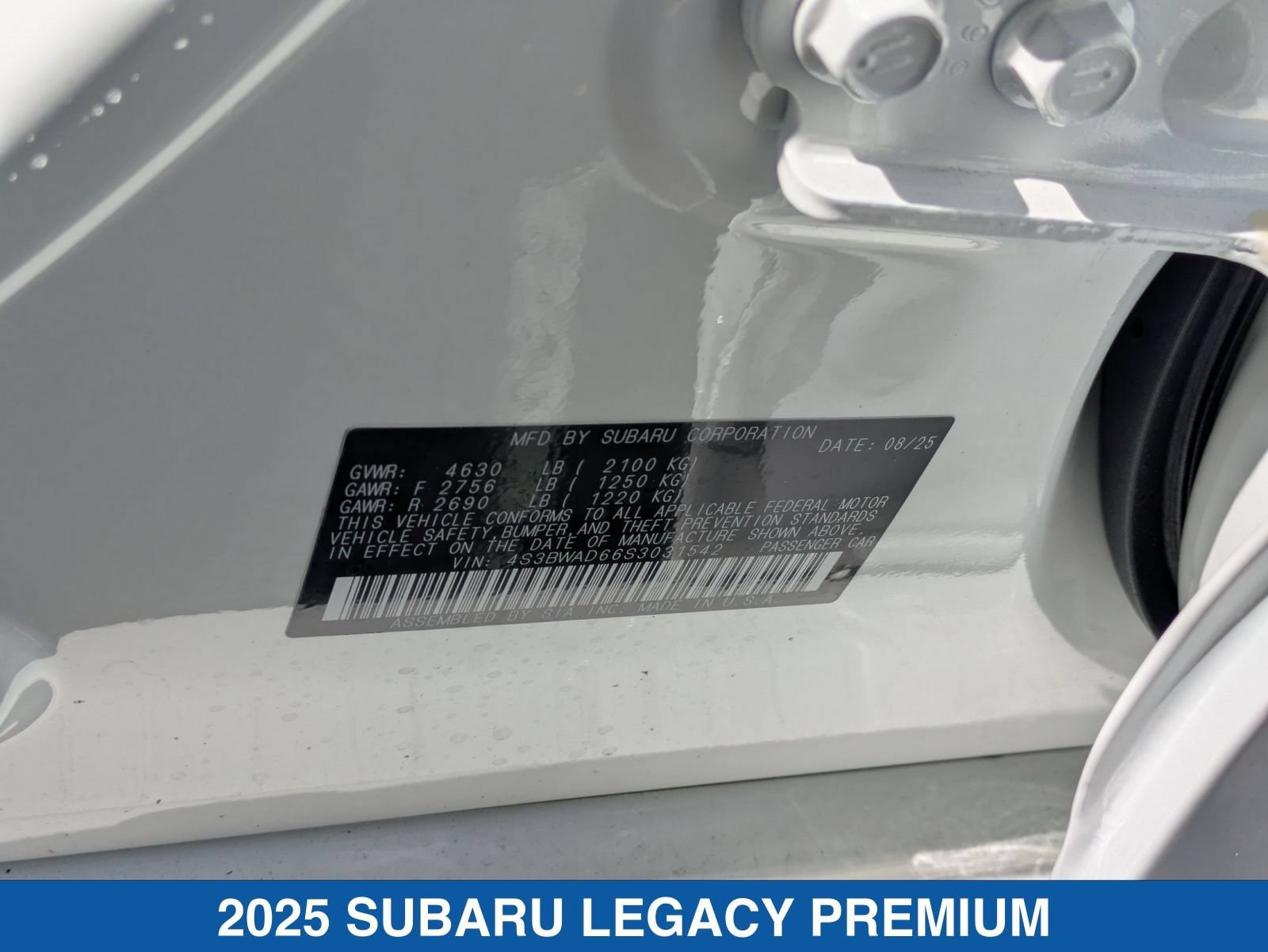 Certified 2025 Subaru Legacy Premium AWD/4WD image 29