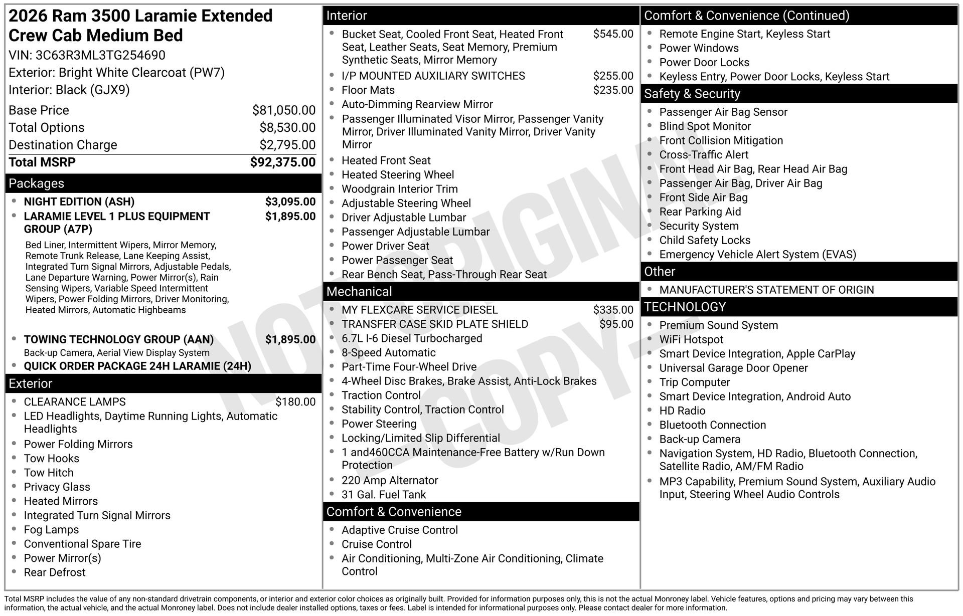 Used 2026 RAM 3500 Laramie w/ Night Edition AWD/4WD image 43