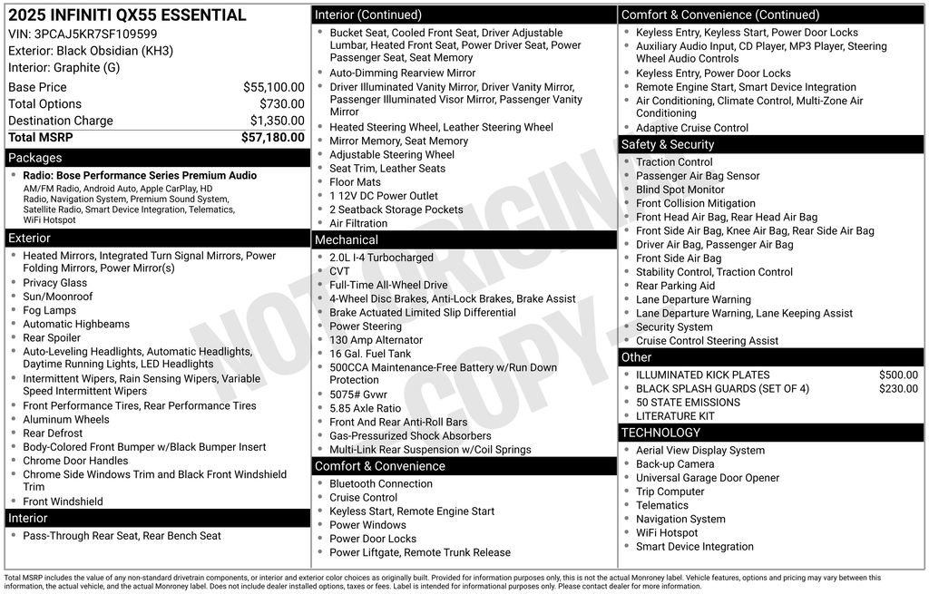 Used 2025 INFINITI QX55 Essential image 5