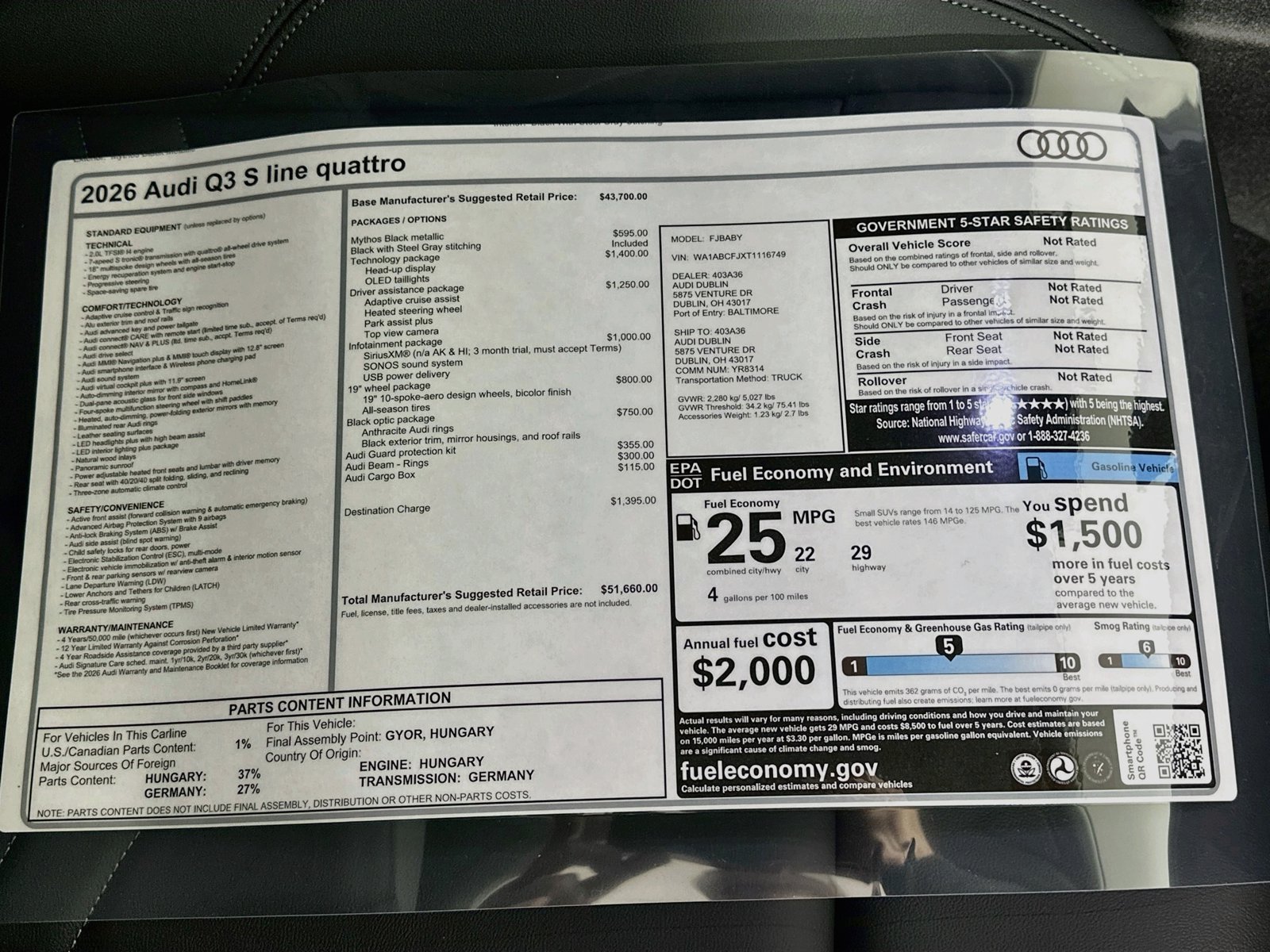 New 2026 Audi Q3 quattro 2.0T AWD/4WD image 49