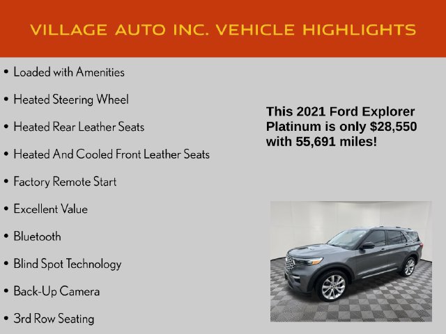 Used 2021 Ford Explorer Platinum w/ Equipment Group 601A AWD/4WD image 14