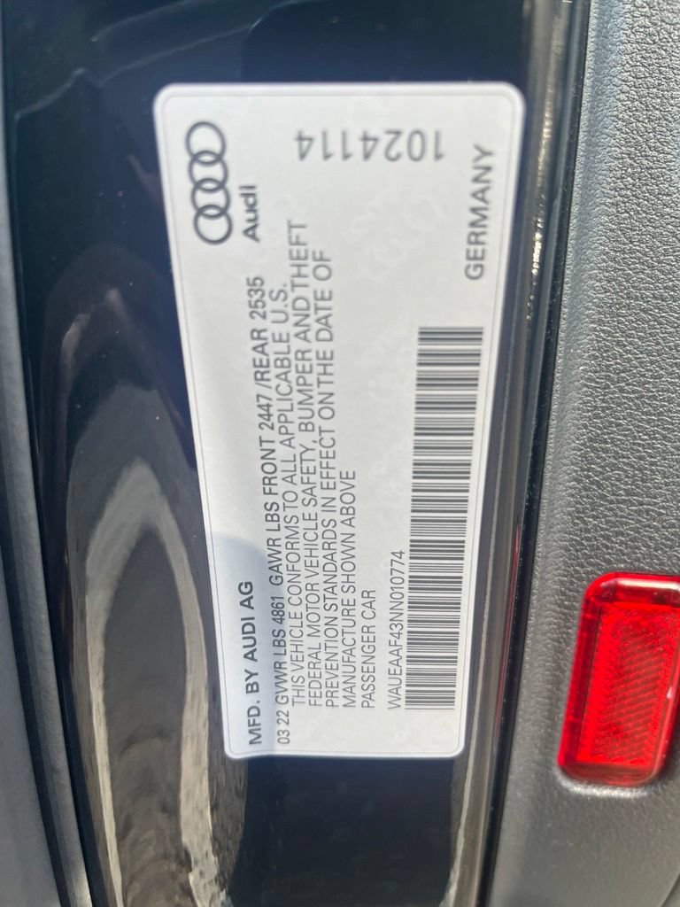 Used 2022 Audi A4 2.0T Premium Plus w/ Premium Plus Package AWD/4WD image 9