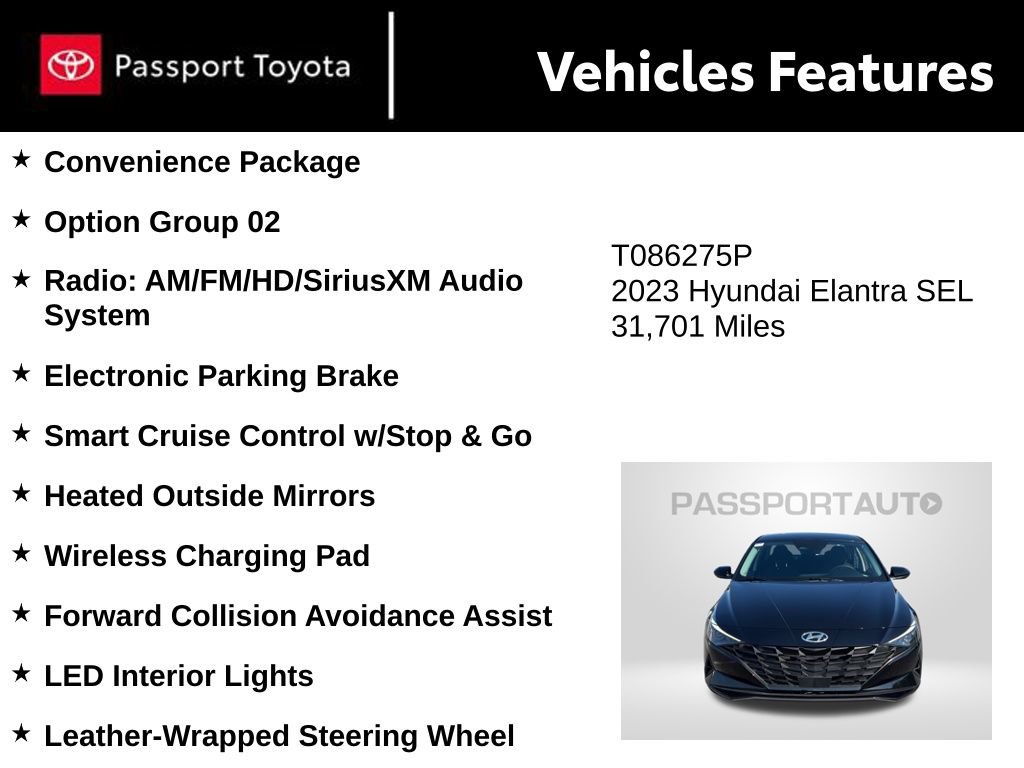 Used 2023 Hyundai Elantra SEL w/ Convenience Package FWD image 11