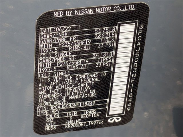 Used 2022 INFINITI QX50 Essential w/ Cargo Package image 34