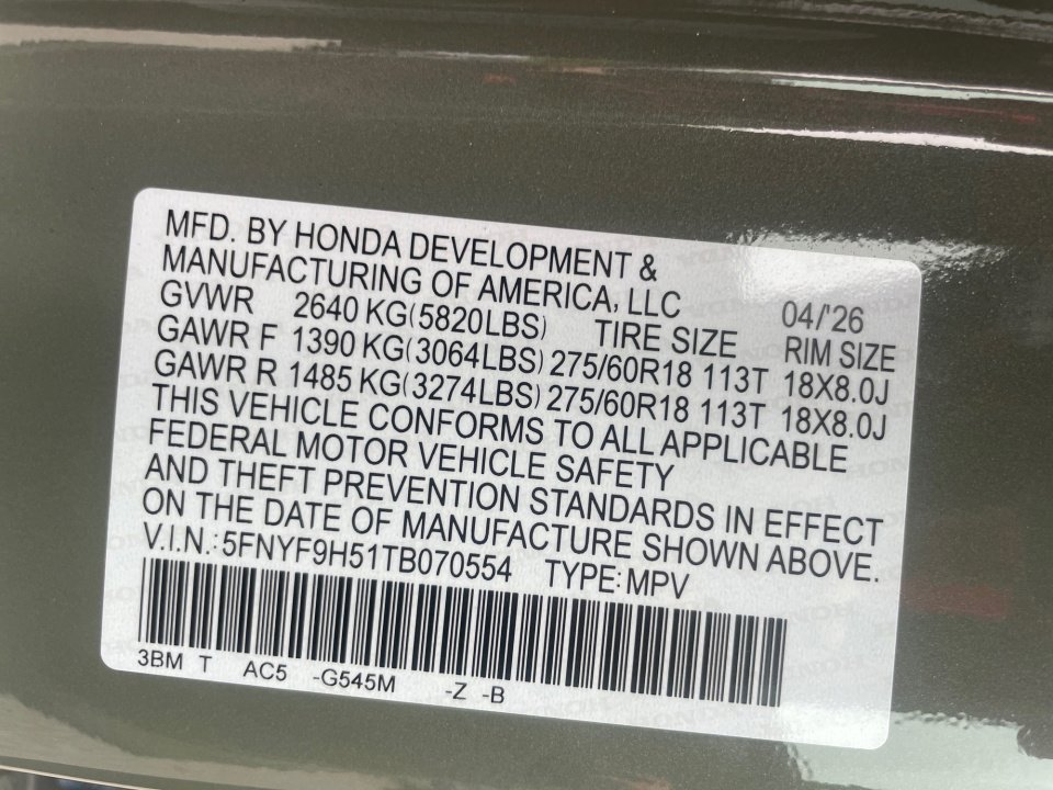 New 2026 Honda Passport RTL image 35
