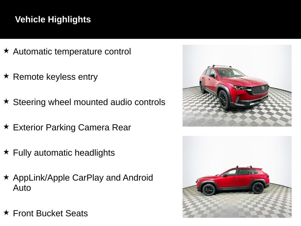 Used 2025 MAZDA CX-50 AWD 2.5 S w/ Cargo Package image 2