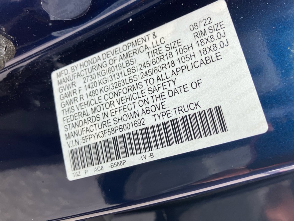 Certified 2023 Honda Ridgeline RTL image 39