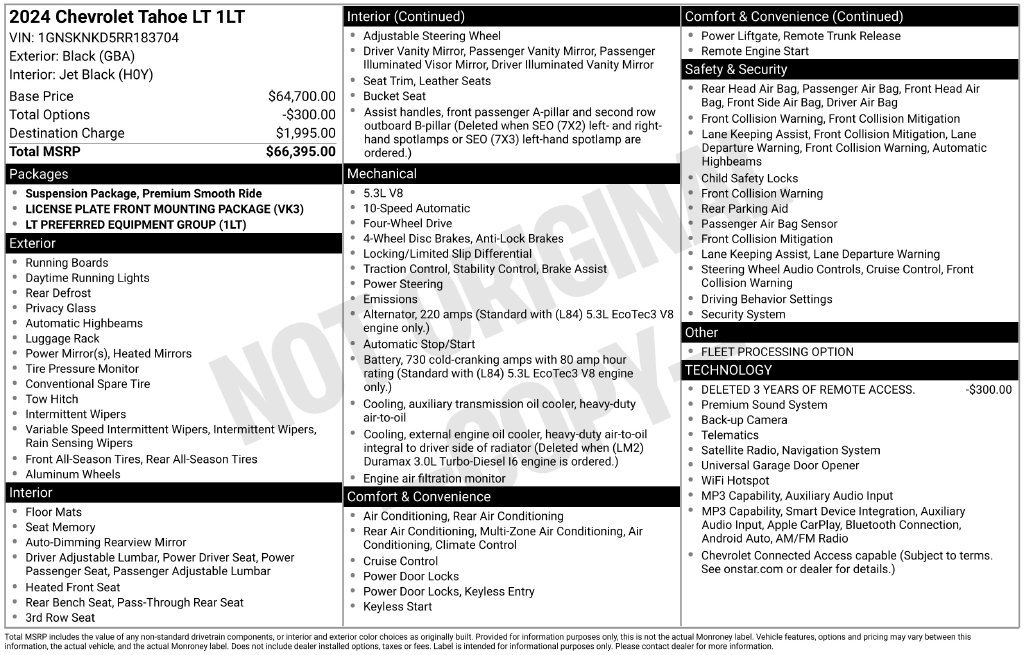Used 2024 Chevrolet Tahoe LT AWD/4WD image 37
