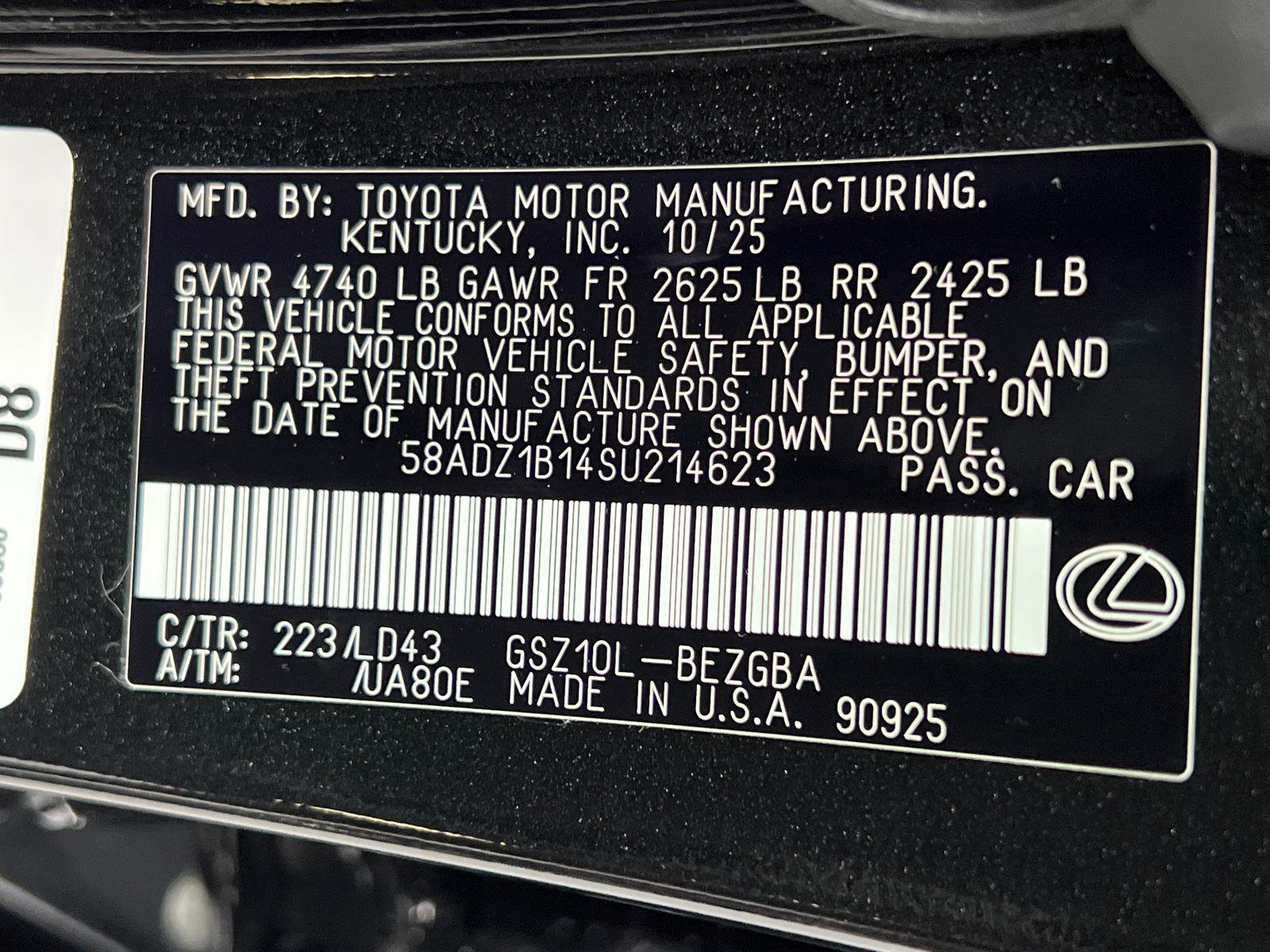 New 2025 Lexus ES 350 w/ Premium Package image 27