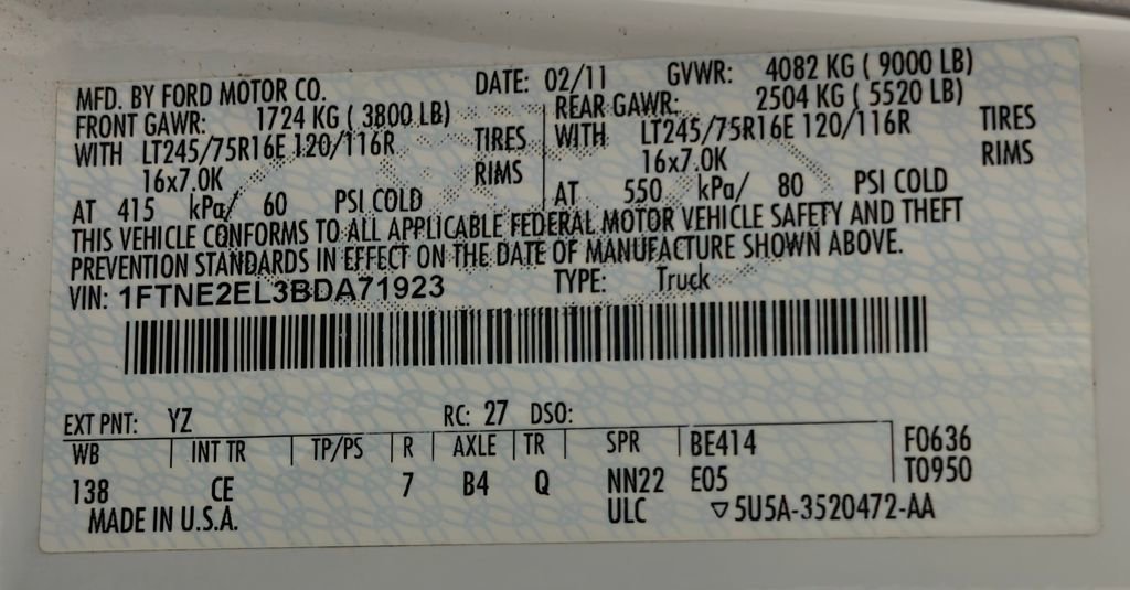 Used 2011 Ford E-250 and Econoline 250 w/ PWR Group image 38