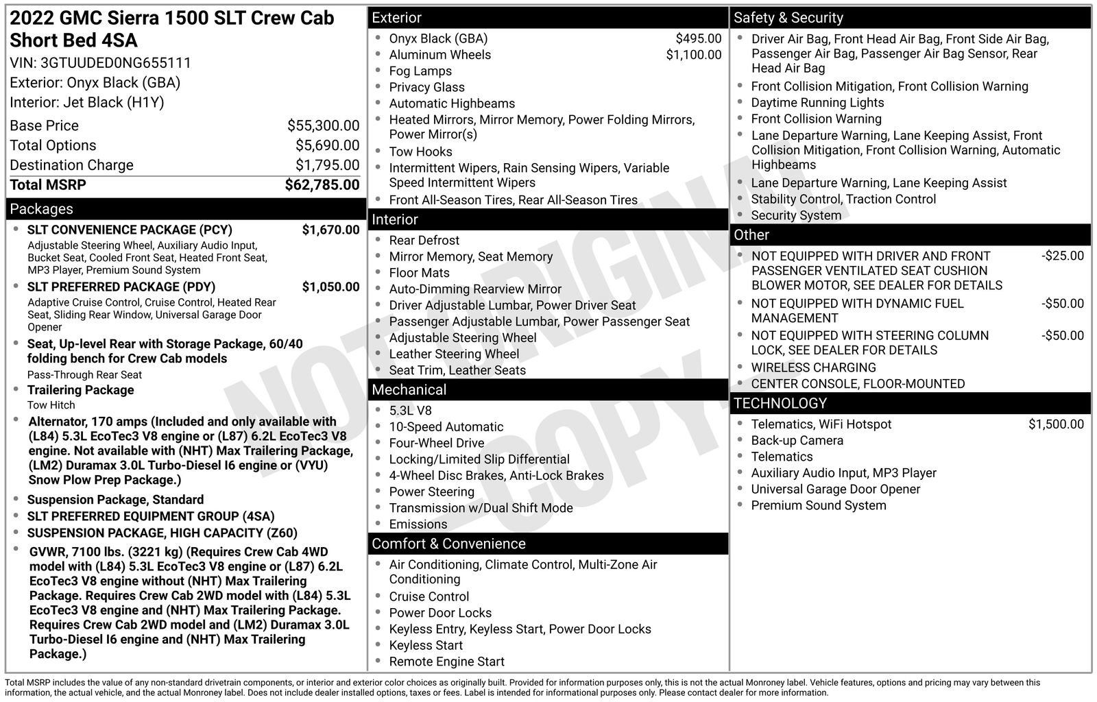 Used 2022 GMC Sierra 1500 SLT w/ SLT Convenience Package AWD/4WD image 3