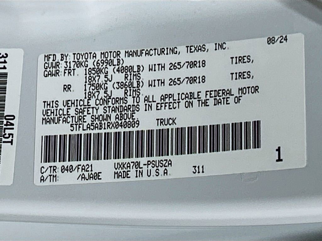 Used 2024 Toyota Tundra SR5 w/ SX Package RWD image 28