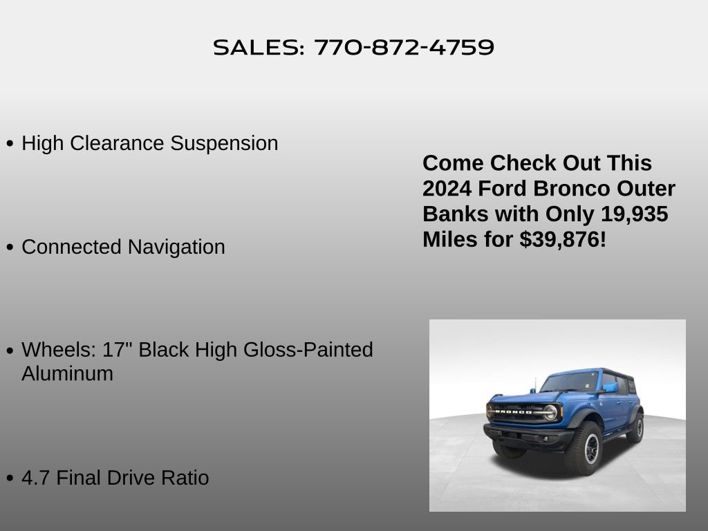 Used 2024 Ford Bronco Outer Banks w/ Sasquatch Package image 20