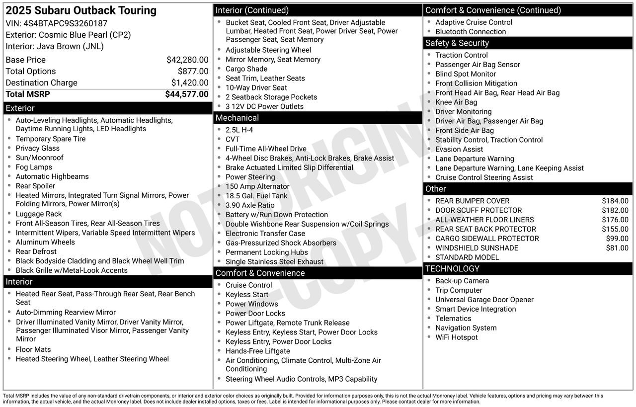 Used 2025 Subaru Outback Touring image 33