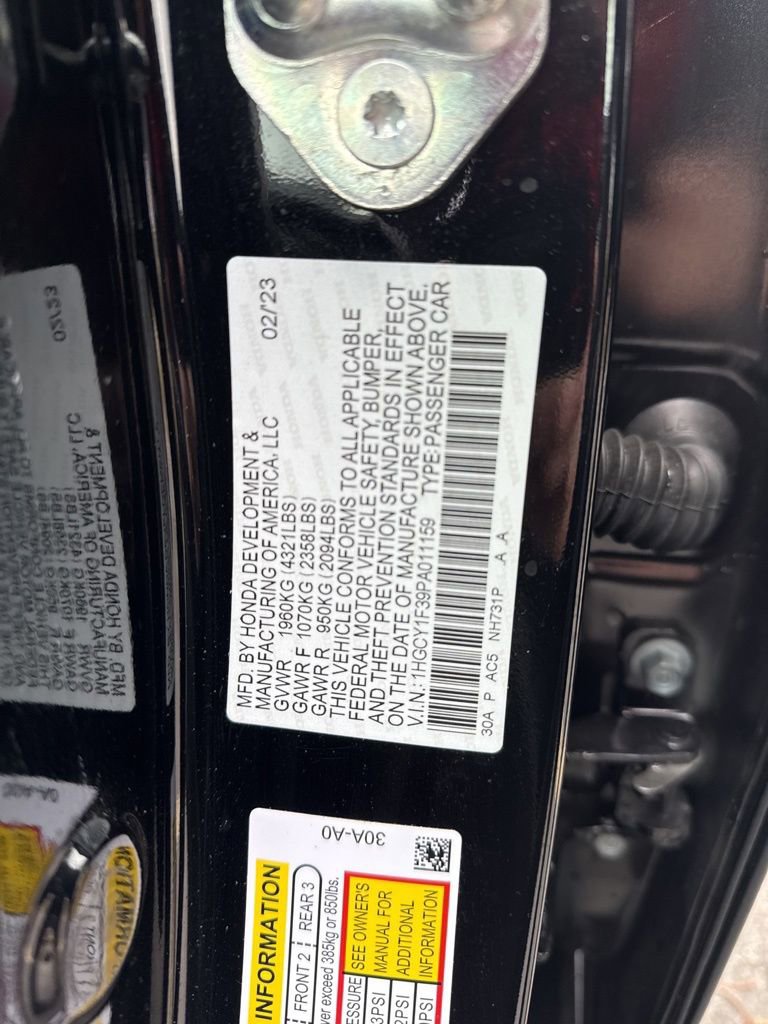 Certified 2023 Honda Accord EX image 23