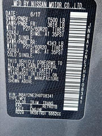 Used 2017 Nissan Armada Platinum w/ Captain Seat Package image 23