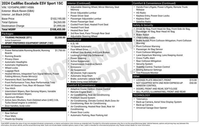 Certified 2024 Cadillac Escalade ESV Sport w/ Touring Package AWD/4WD image 37