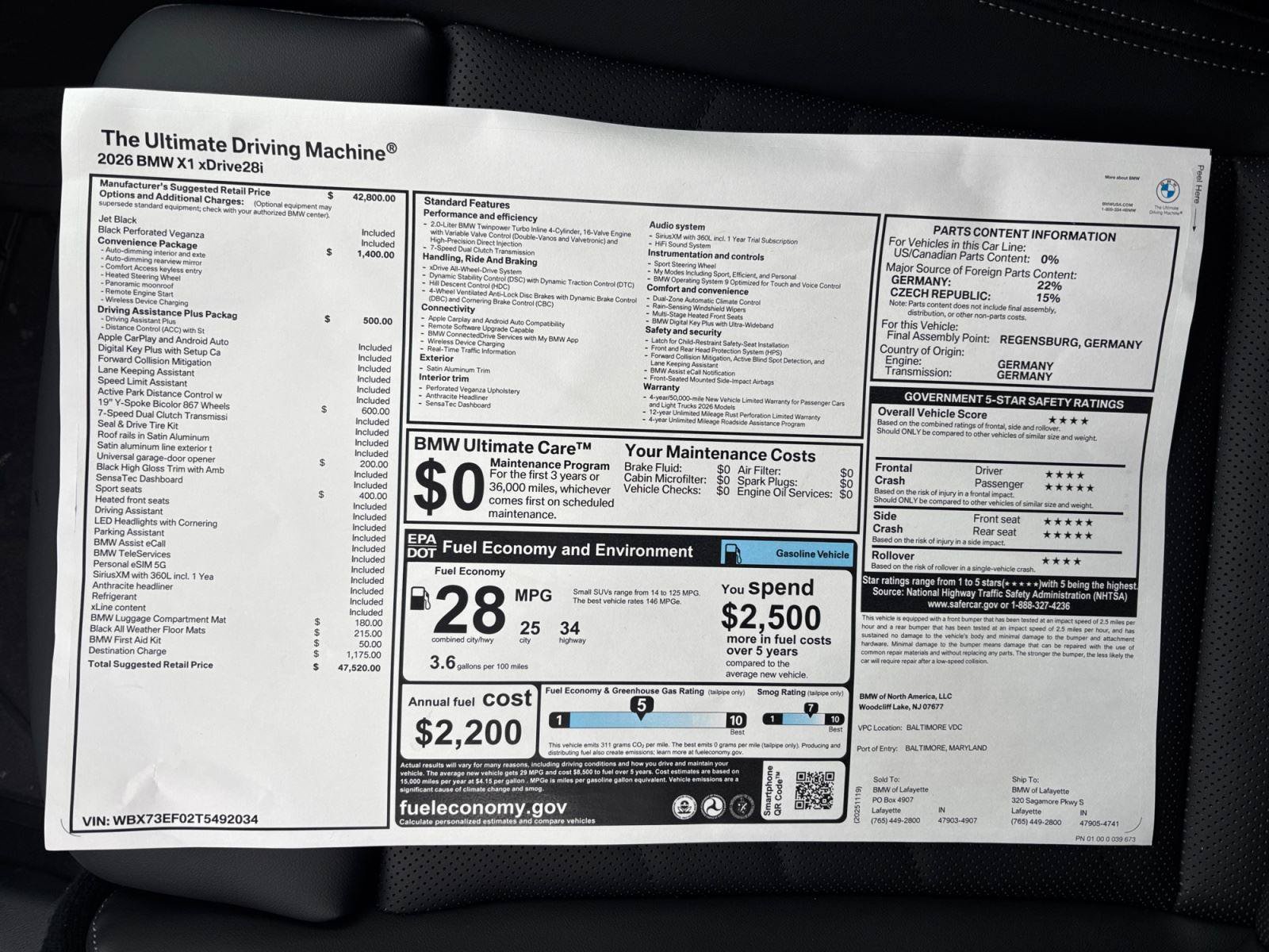 Used 2026 BMW X1 xDrive28i w/ Convenience Package AWD/4WD image 30
