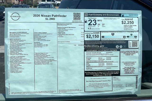 New 2026 Nissan Pathfinder SL w/ Cargo Package FWD image 18