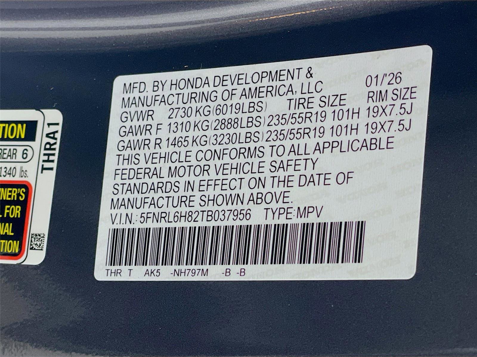 New 2026 Honda Odyssey Touring image 25