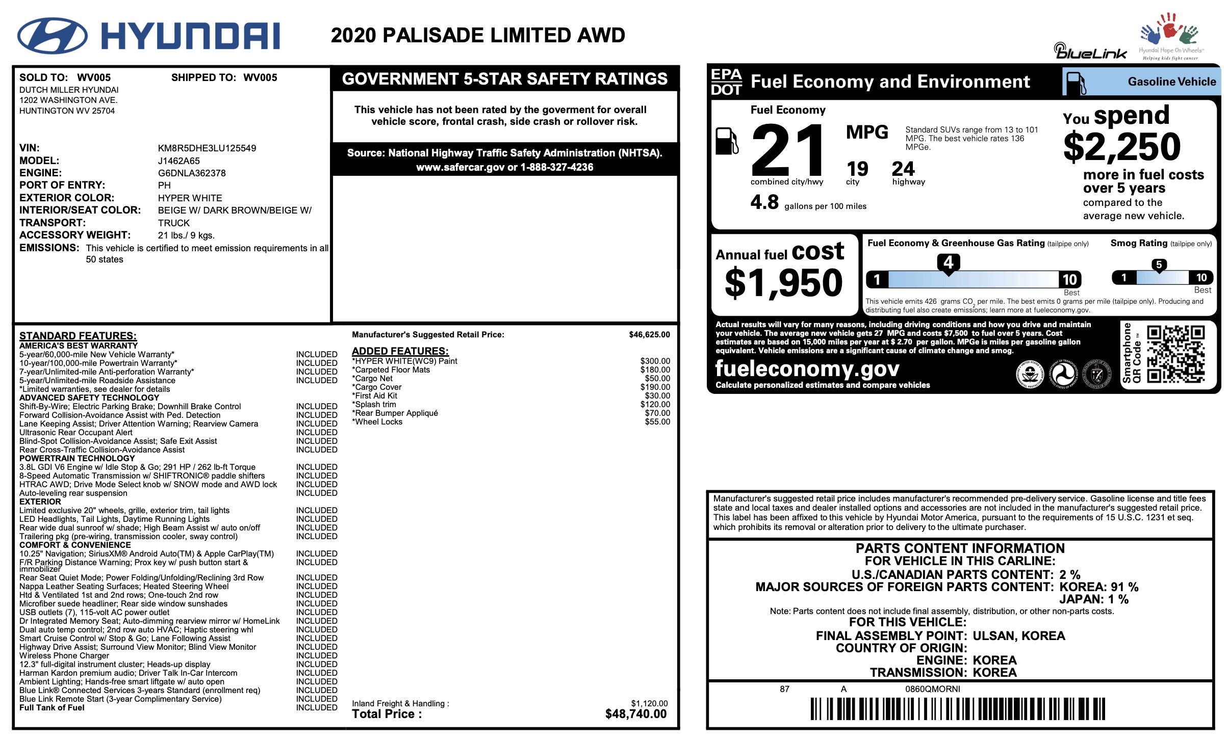 Used 2020 Hyundai Palisade Limited image 4