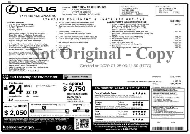 Used 2020 Lexus NX 300 AWD w/ Comfort Package image 4