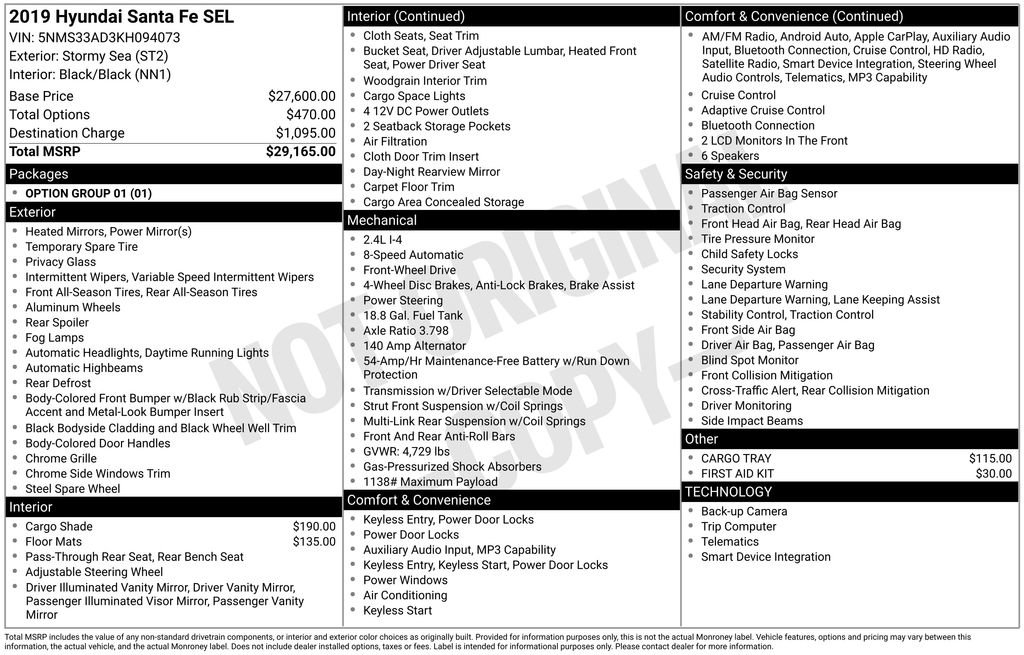 Used 2019 Hyundai Santa Fe SEL FWD image 4