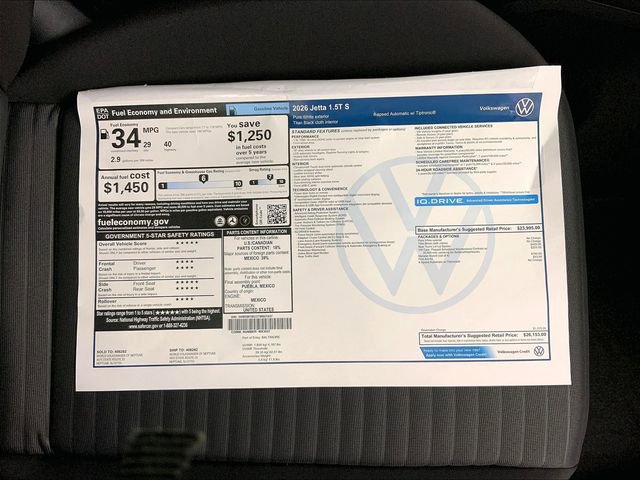 New 2026 Volkswagen Jetta S image 15