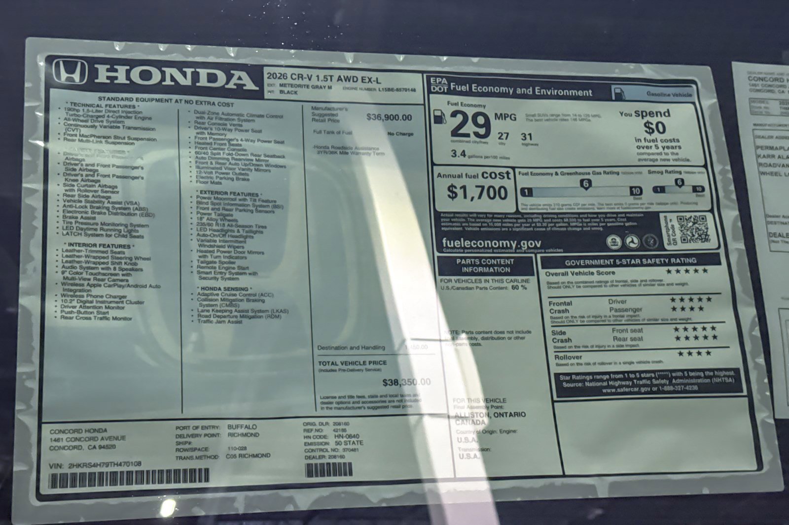 New 2026 Honda CR-V EX-L image 32