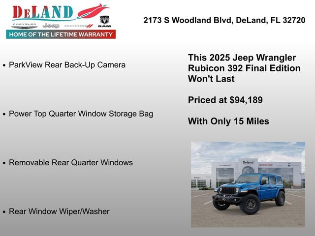 New 2025 Jeep Wrangler Rubicon 392 image 13